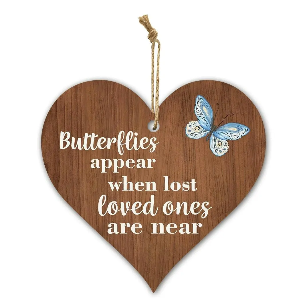 MDF Butterfly Heart Wall Hanging