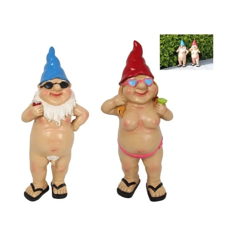 Standing Naked Drinking Garden Gnome