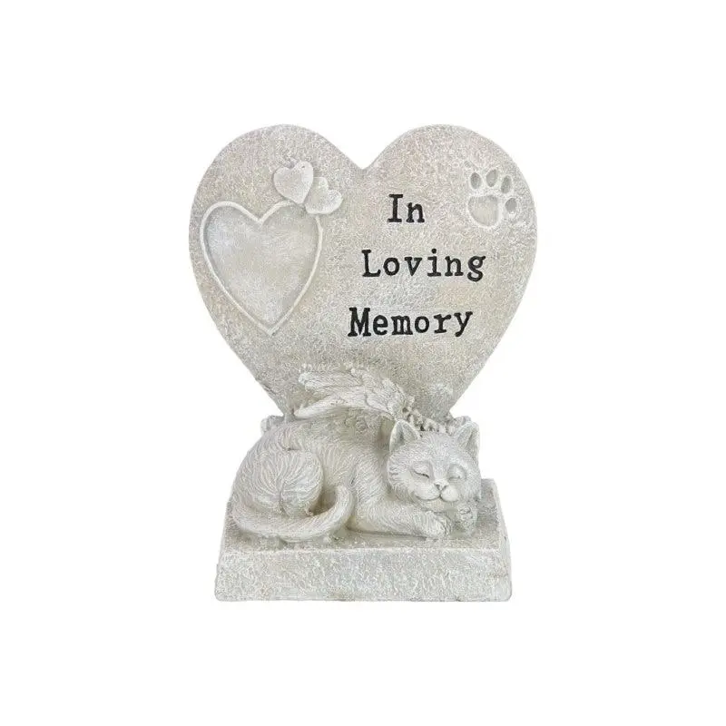 Memorial Cat with Love Heart