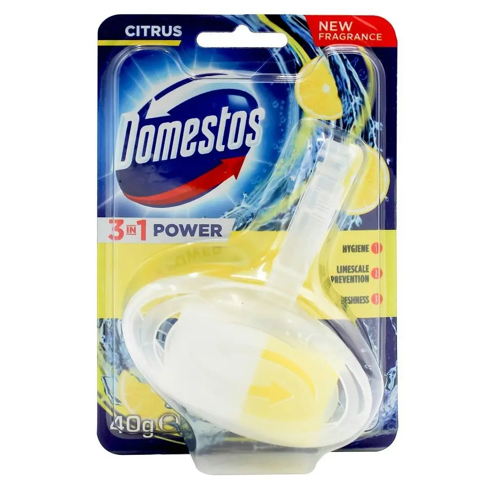 Domestos 3 In 1 Power Toilet Block - Citrus