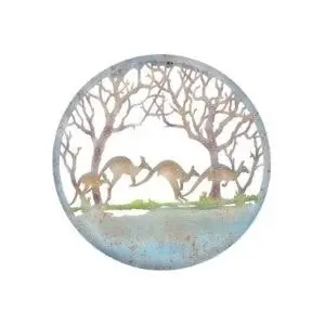 Kangaroo Coloured Metal - Wall Art