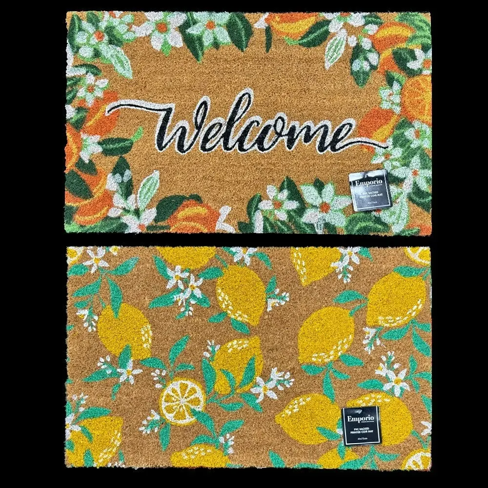 Coir Door Mat - Welcome or Lemons