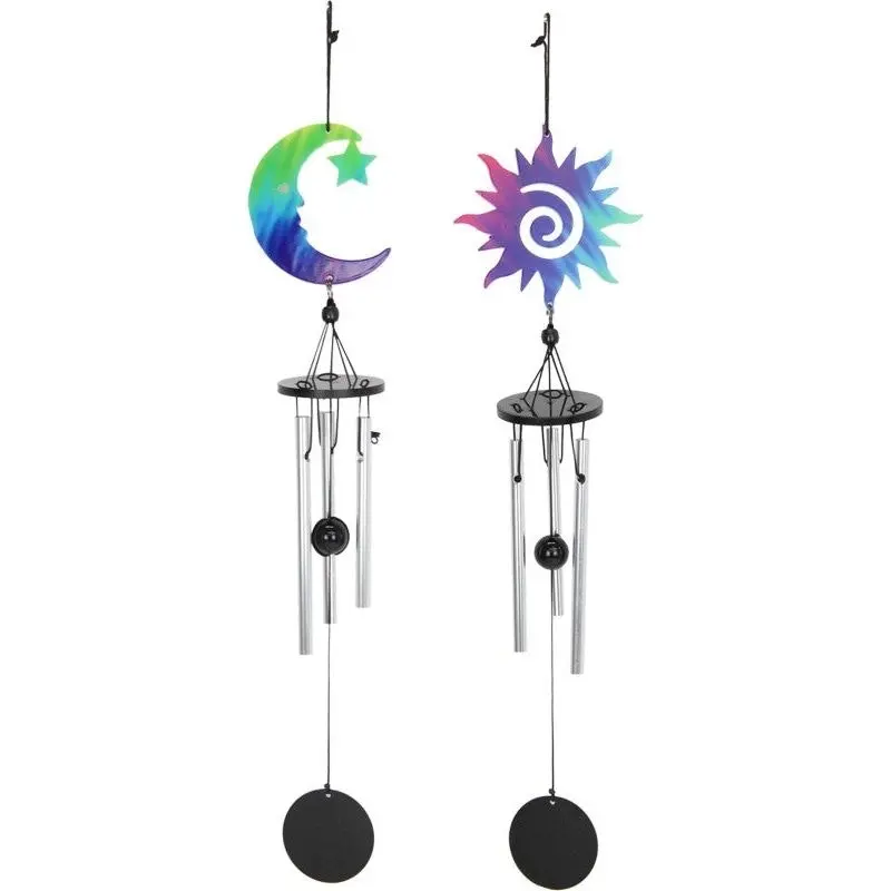 Wind Chime - Coloured Metal Star or Moon