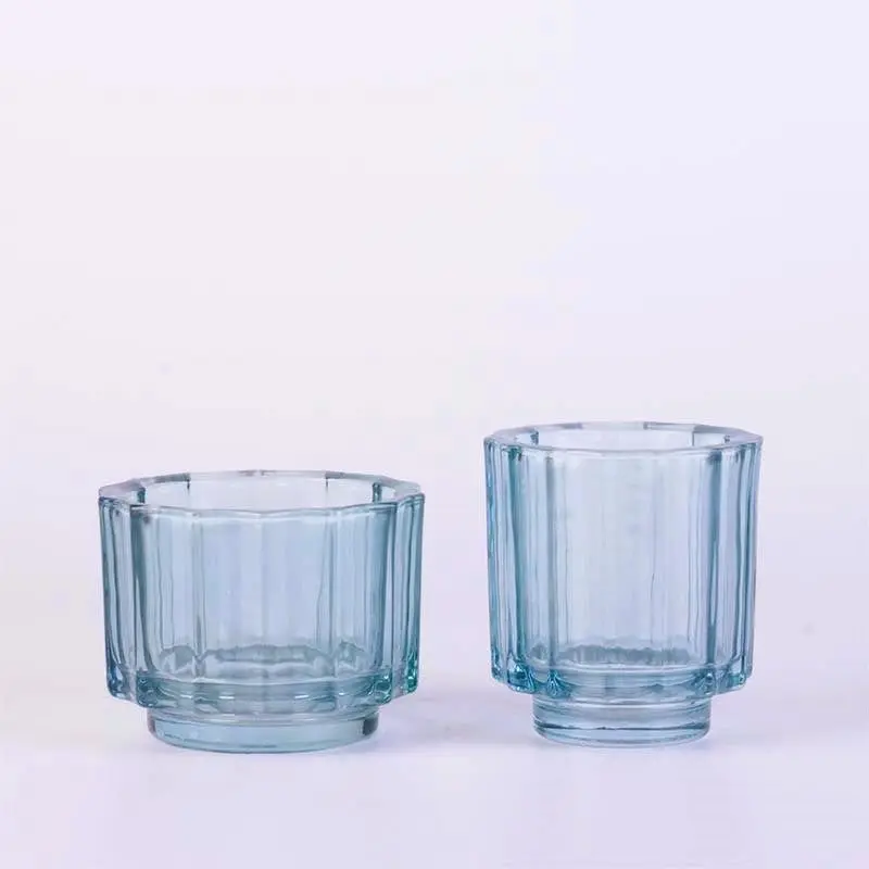 Glass Candle Holder - Coloured