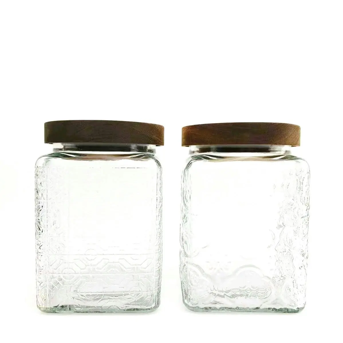 Glass Storage Jar with Wood Lid