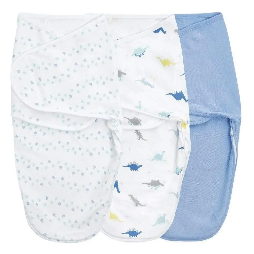 Aden + Anais essentials wrap swaddle 3pack - Dino Rama 0-3 months S/M