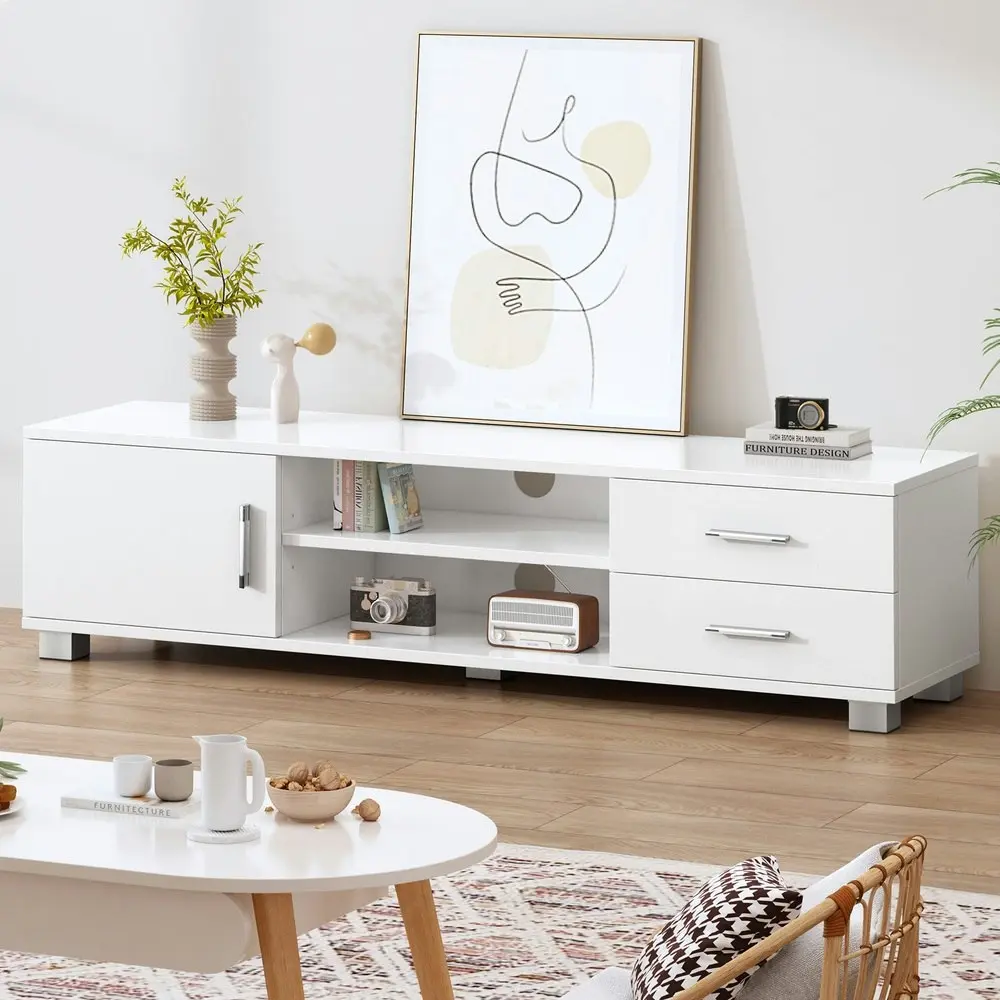 Alfordson Entertainment Unit Cabinet 120cm White