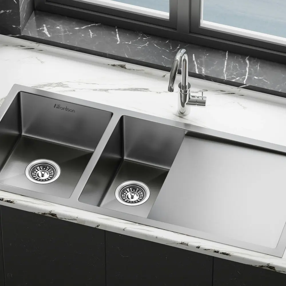 Alfordson Kitchen Sink Stainless Steel Drop in Flush Under Mount Bowl 1000X450MM