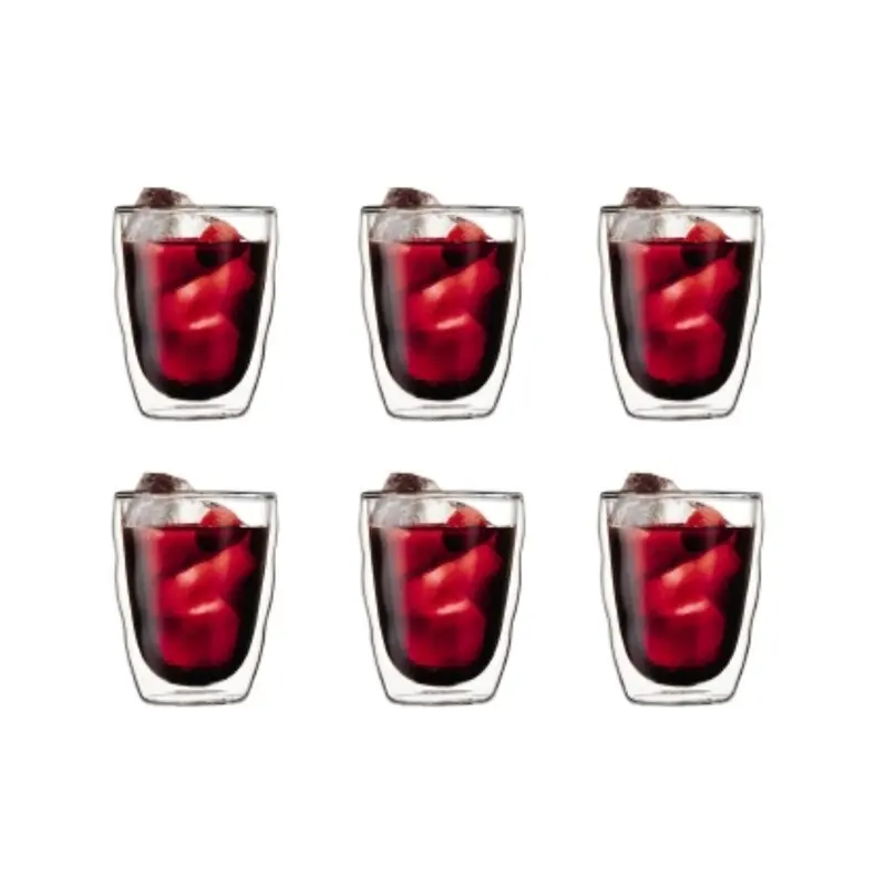 Bodum Pilatus Double Wall 350ml Medium Glass 6 Piece Set