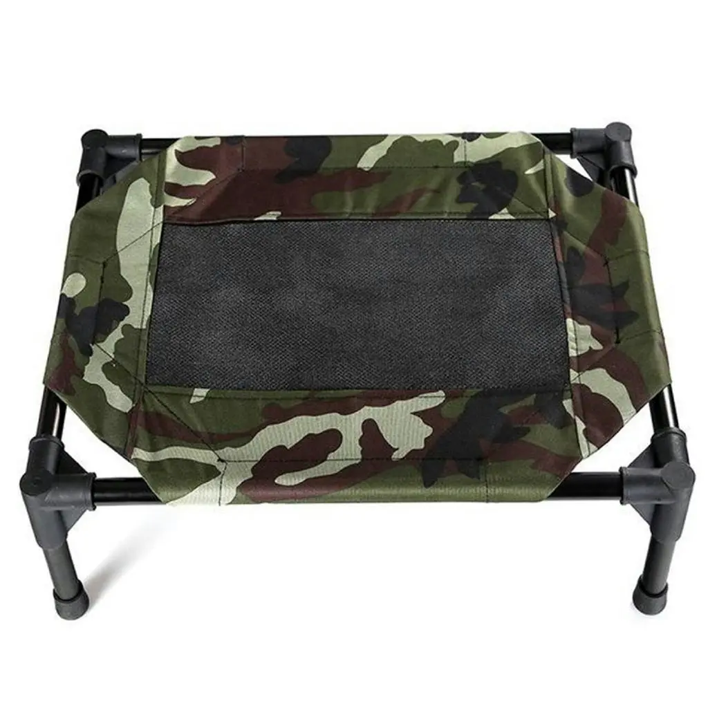 Floofi Elevated Camping Pet Bed (Medium, Army)