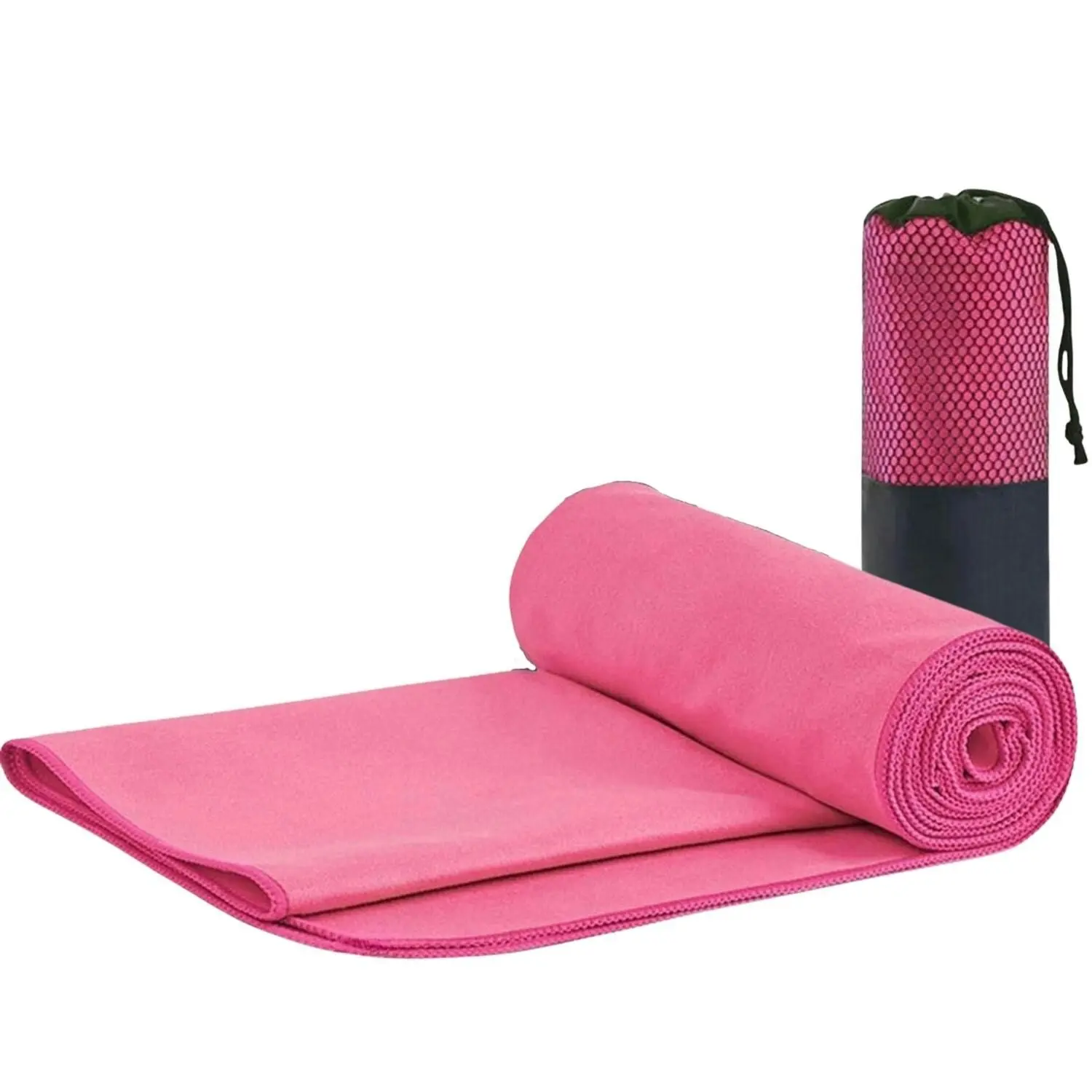 Verpeak Quick Dry Fast Absorbent Outdoor Fitness Gym Sports Towel 110x175cm Dark Pink