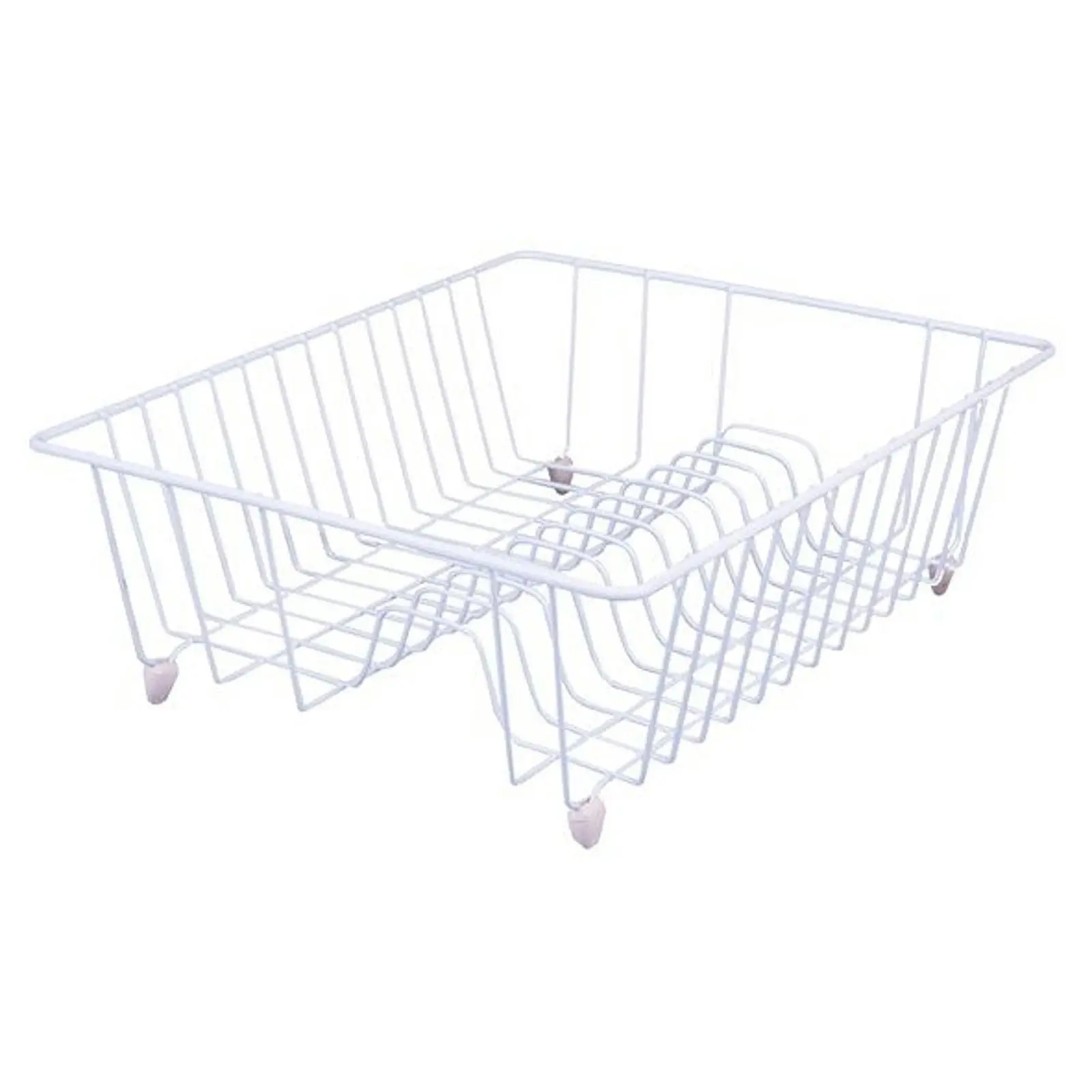 Madesmart D.Line Plastic Wire Small Dish Drainer - White