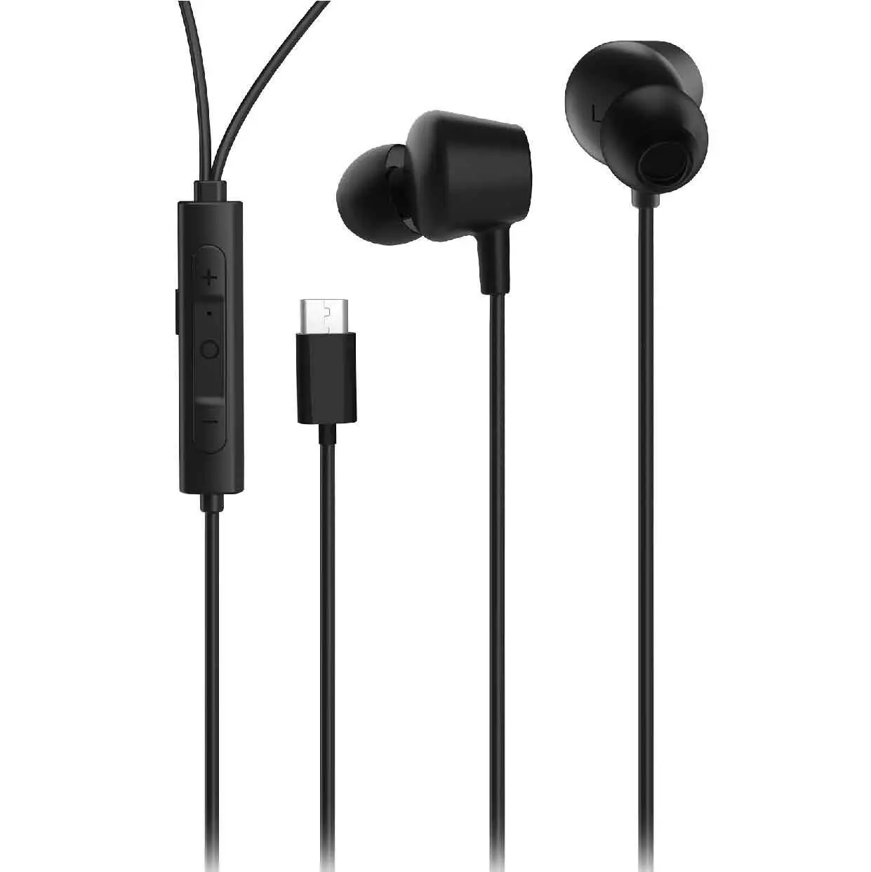 Laser ANC In-Ear Earphones Black - USB-C, Noise Cancelling, Custom Tips