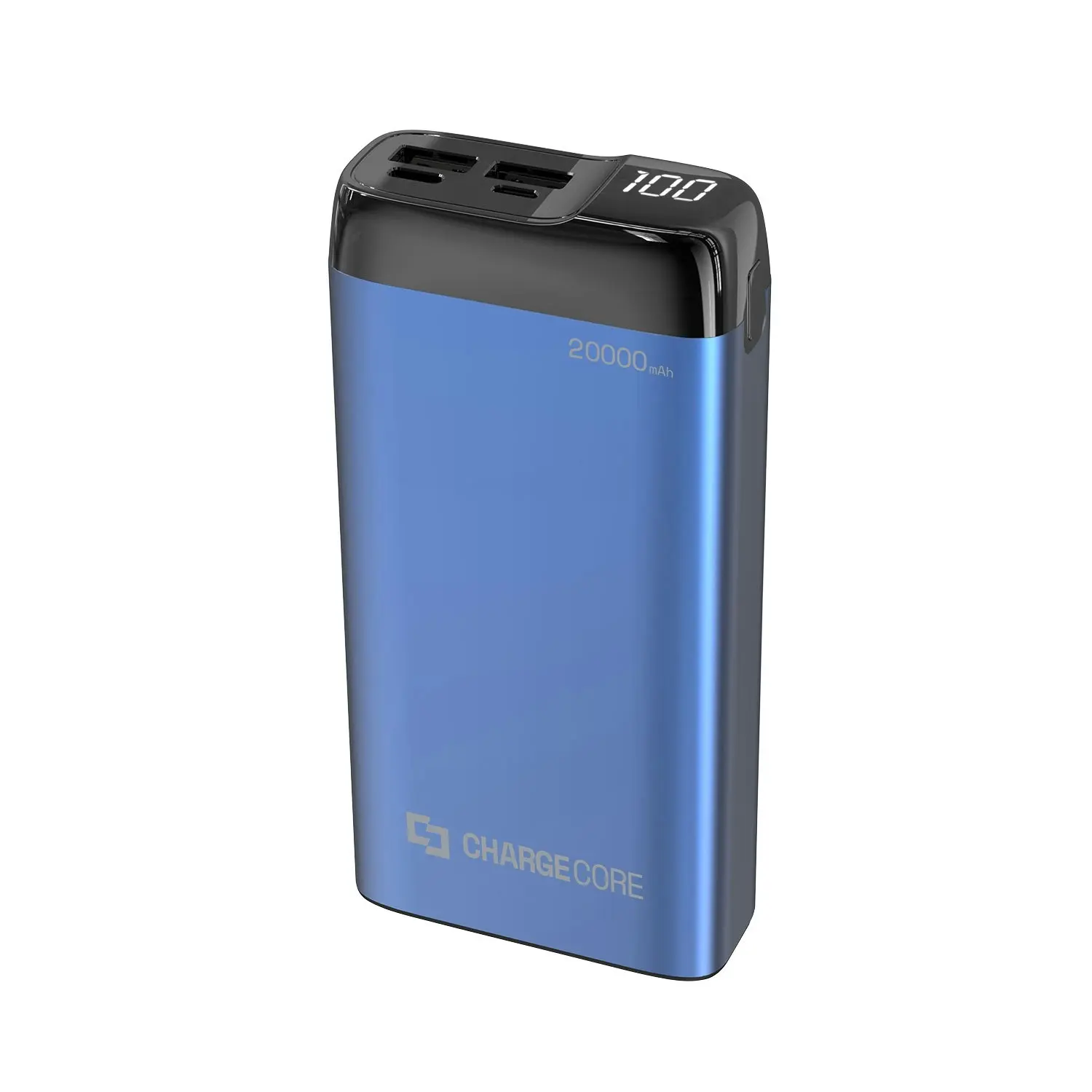 Laser 20000mAh Blue Power Bank, Fast Charging, LED Display