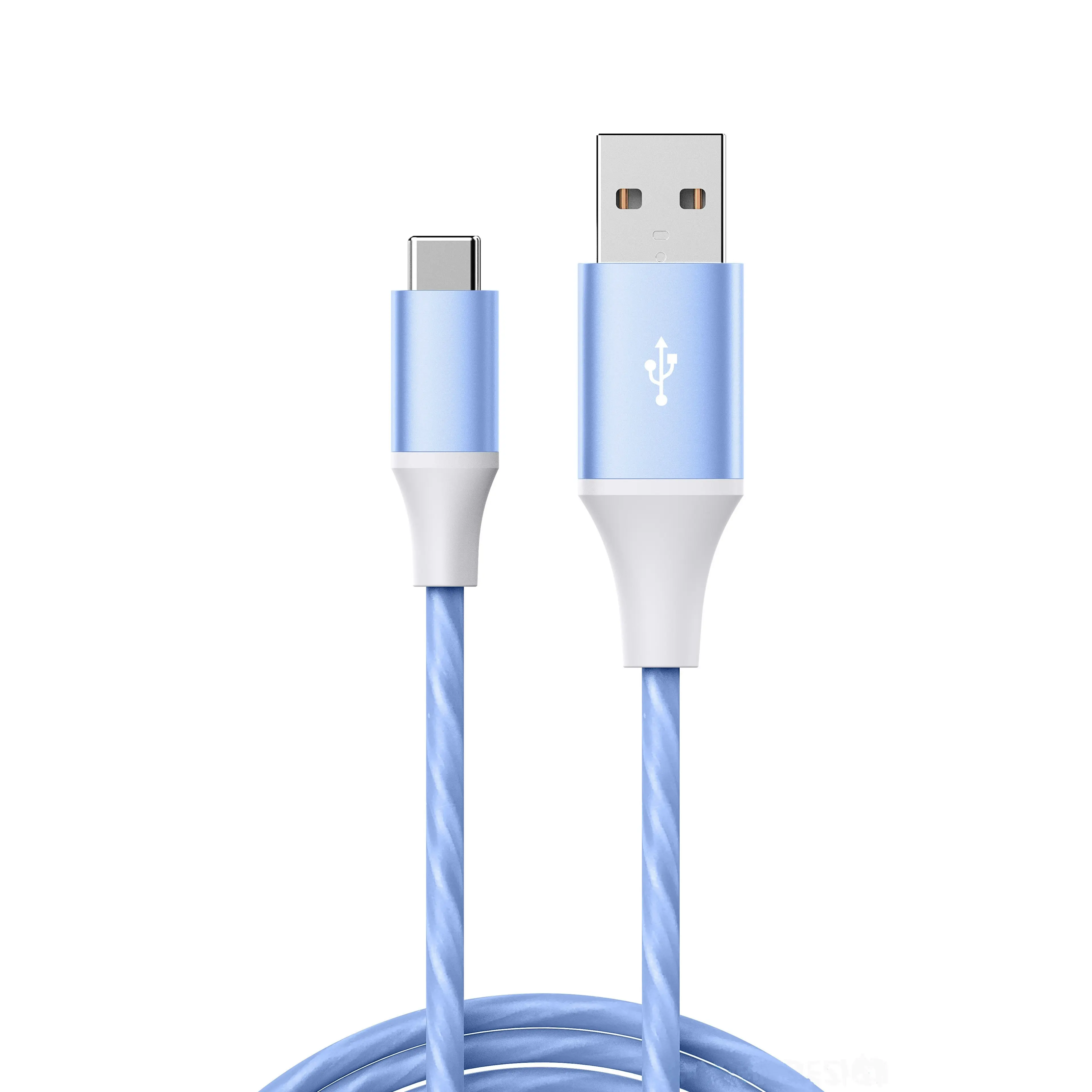 Laser Blue LED USB-C Charge Cable 1M Fast Charging