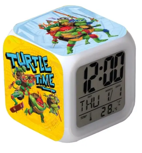 TMNT LED Light Alarm Clock - Official Ninja Turtles Merchandise