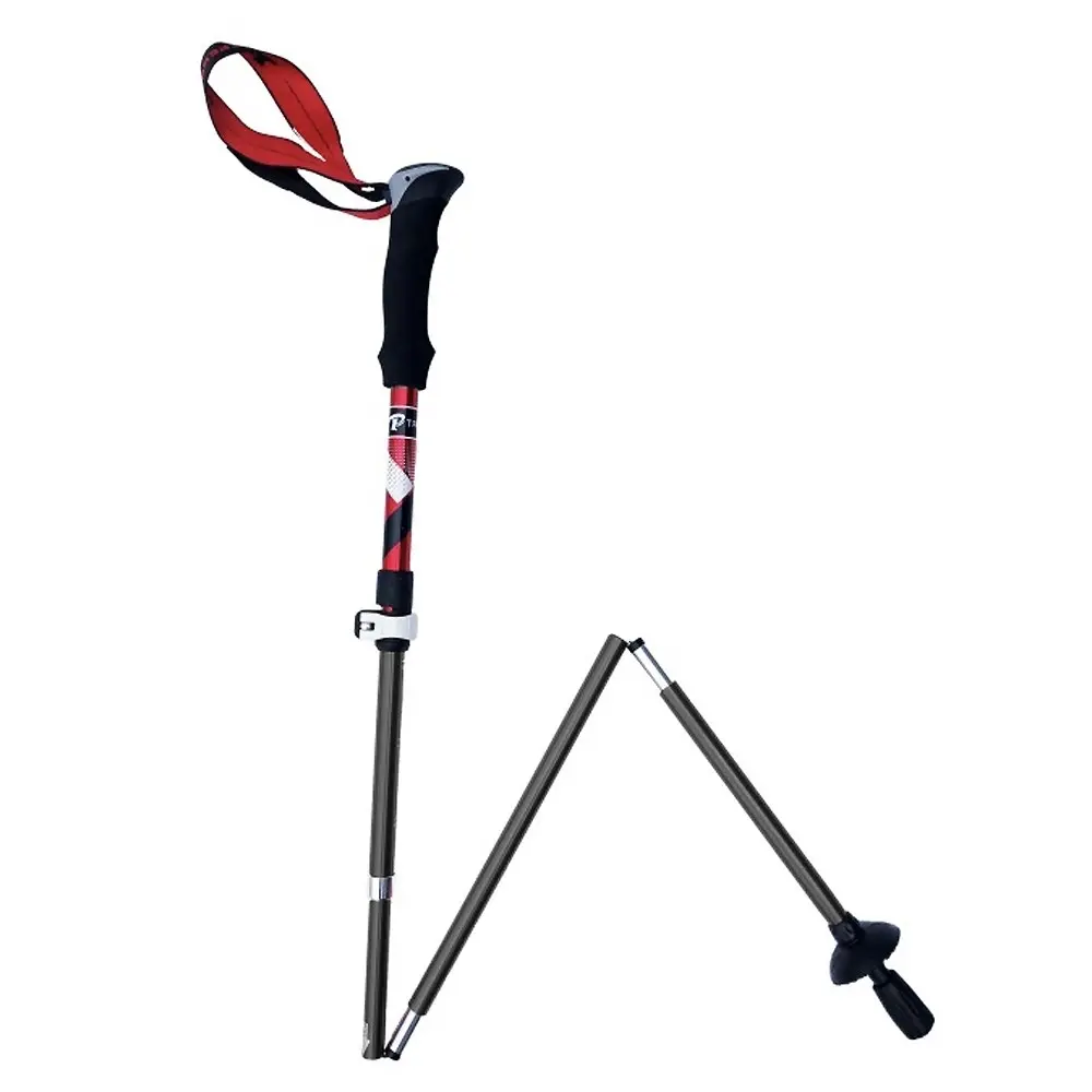 High Trek Crest Outdoors Trail Hiking Aluminium Walking Stick/Pole Folding