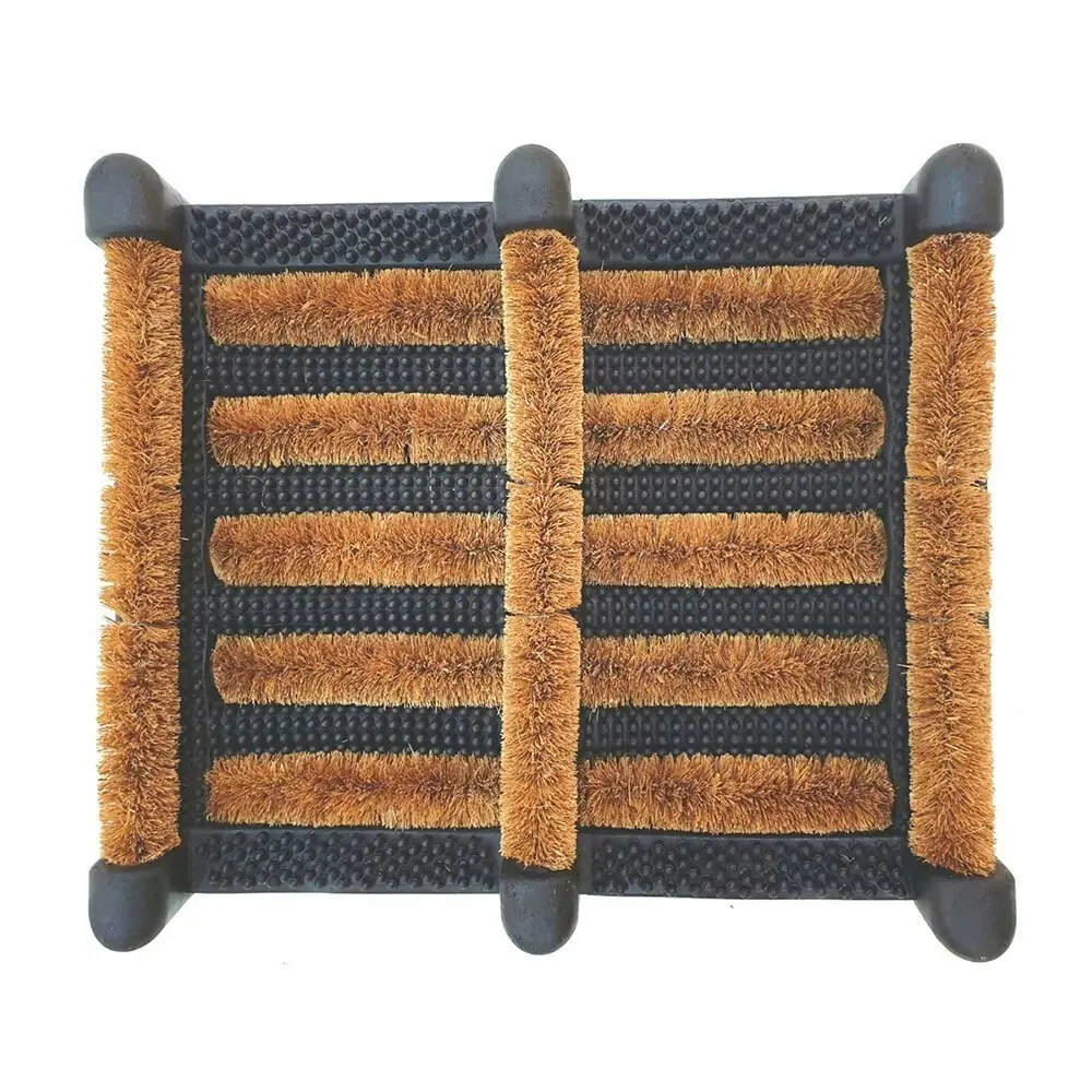 Solemate Rubber Coir Boot Scraper 30x34cm Functional Outdoor Front Doormat