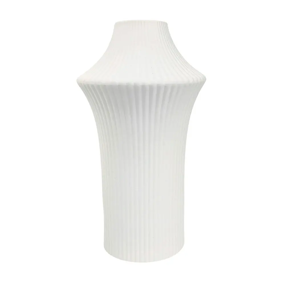 Urban Erina Ripple 22cm Ceramic Flower Vase Home Decor Display Table Pot White