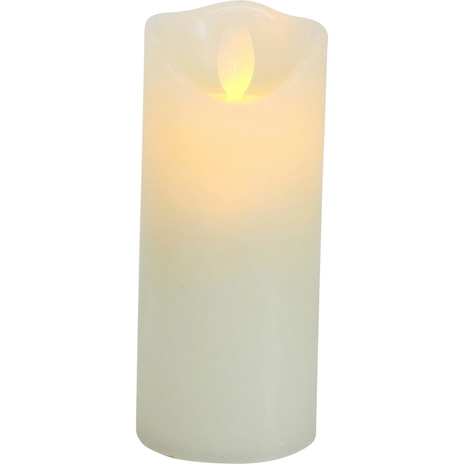 LVD Wax/Plastic Flameless LED Pillar Candle Light Home Decor 10cm Small White