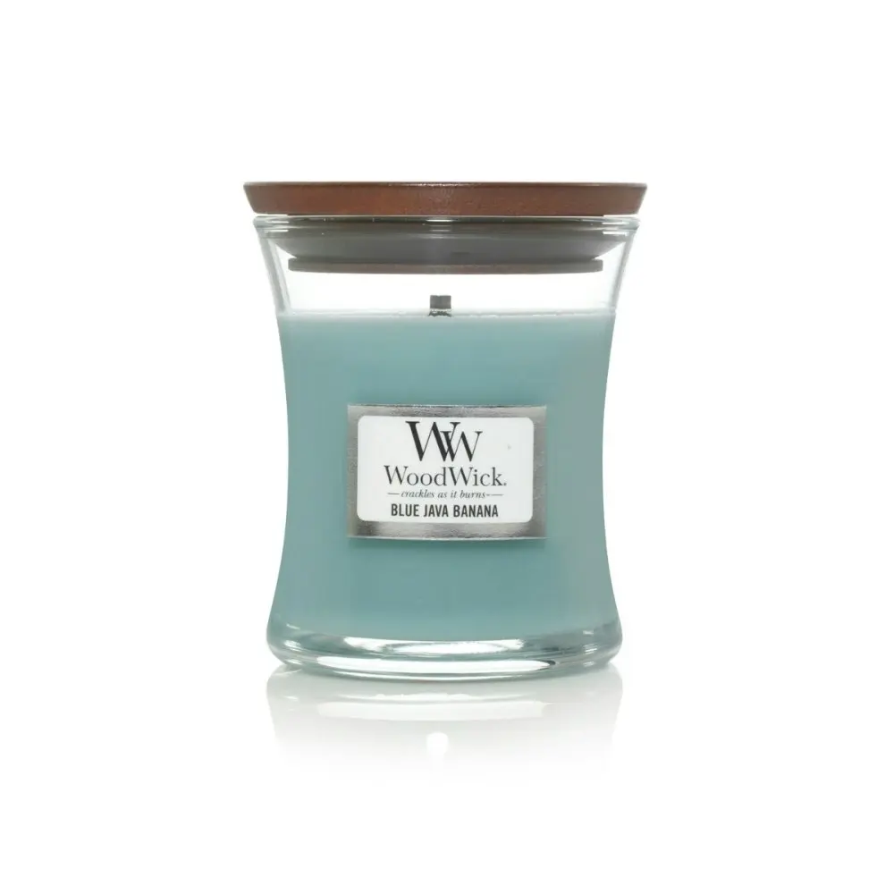 WoodWick 85g Scented Home Fragrance Soy Wax Candle Blue Java Banana Mini Blue