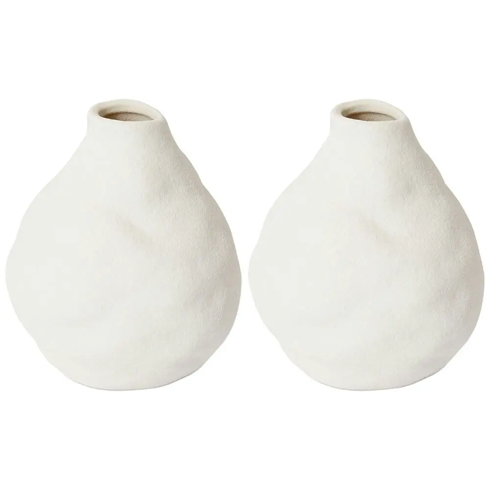 2x E Style Alis Home Decorative Flower Display Vase Vessel - 10 x 9 x 12cm