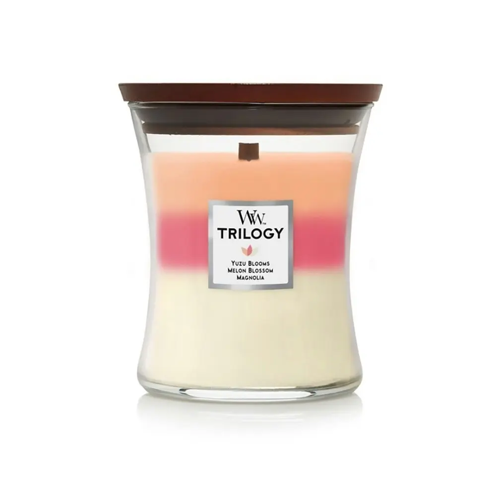 WoodWick 274g Scented Fragrance Soy Wax Candle Blooming Orchard Trilogy Medium