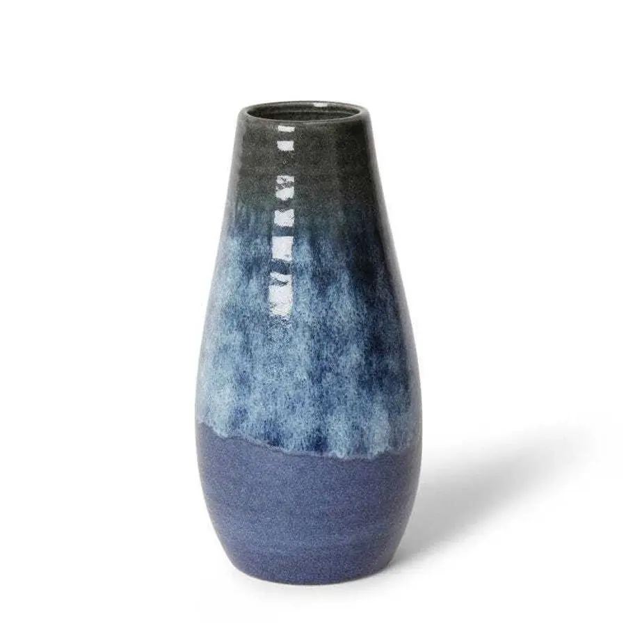 E Style Portia 31cm Ceramic Flower/Plant Vase Tabletop Display Decor Blue