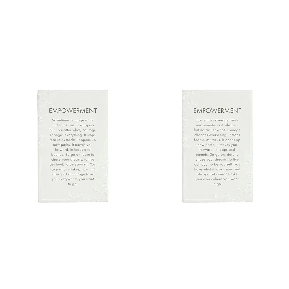 2x Splosh Precious Quote Empowerment Ceramic Standing/Hanging Decor White 16cm