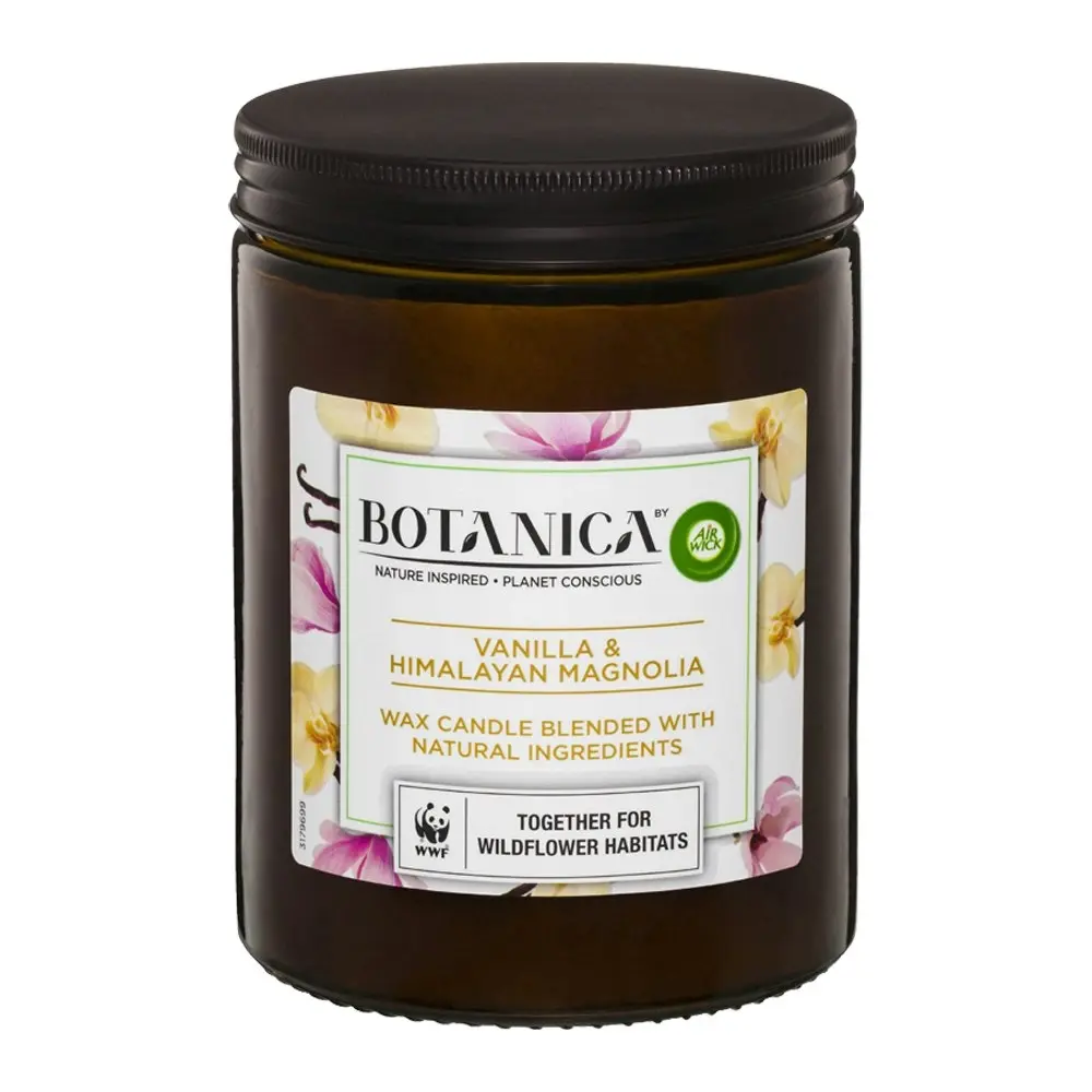 Airwick Botanica 500g Sweet Scented Wax Candle XL Vanilla & Himalayan Magnolia