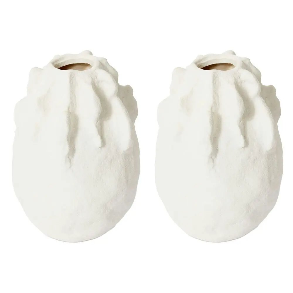 2x E Style Nokisi Home Decorative Flower Display Vase Vessel - 11 x 11 x 15cm