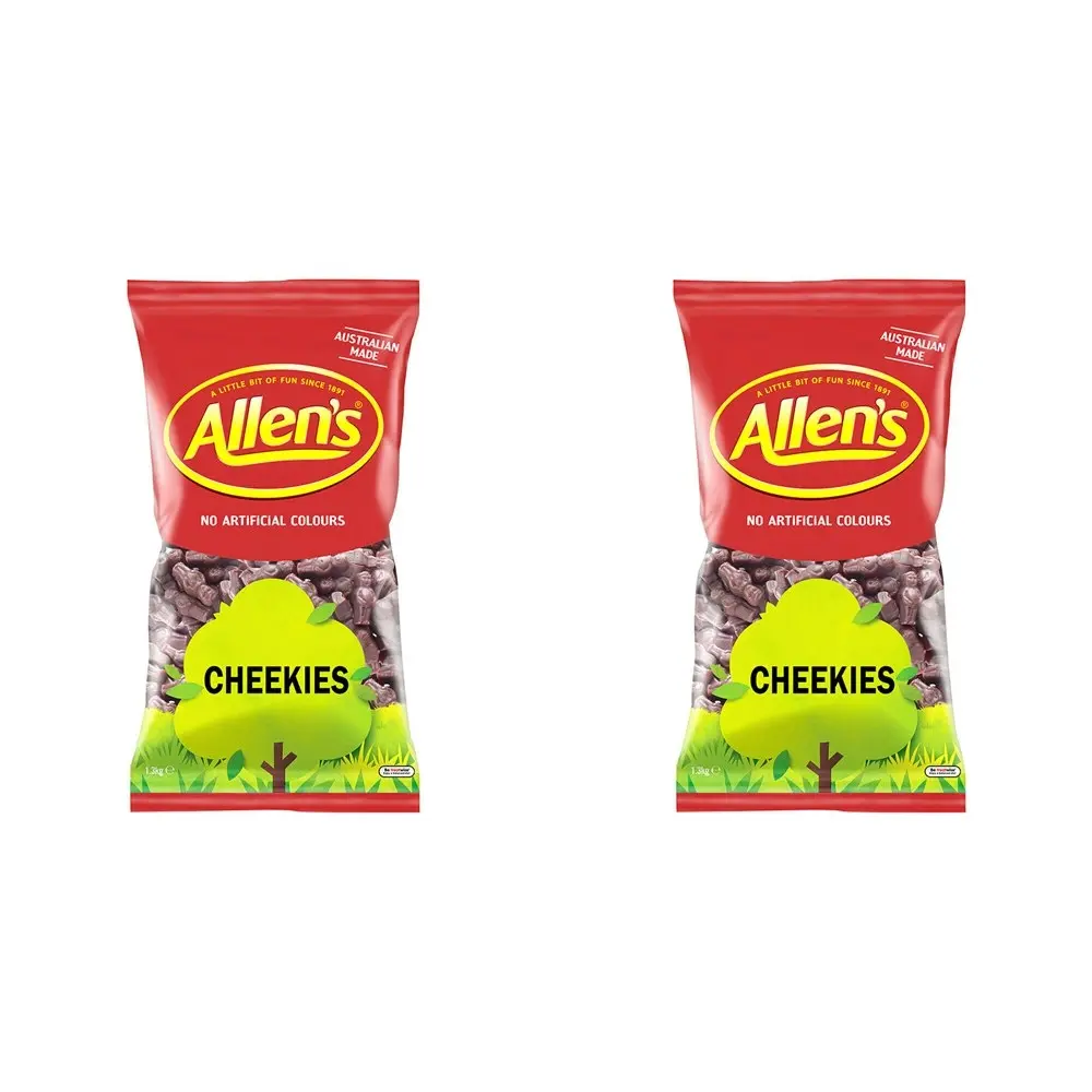 2x Allen's 1.3kg Cheekies Chocolate Flavoured Chewy Lolly/Candy Sweets Snack