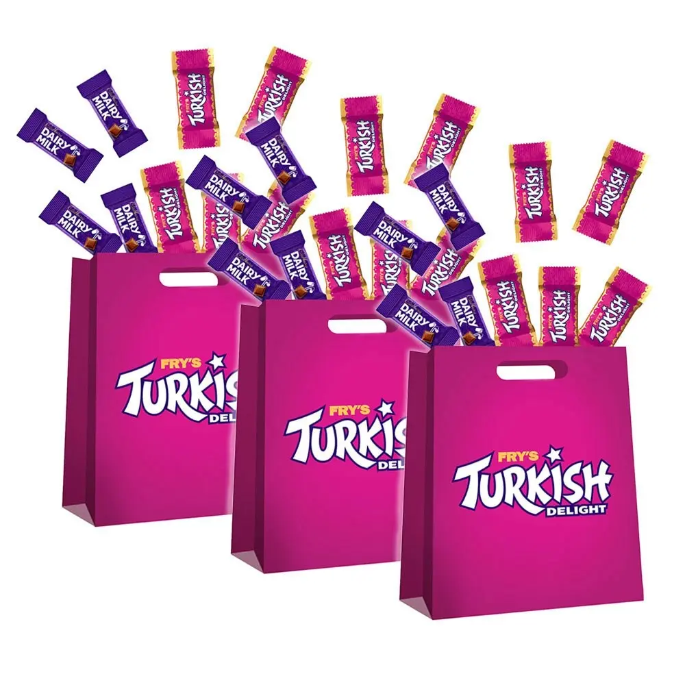 3PK Cadbury Fry's Turkish Delight/Dairy Milk Bite Sized Chocolates Showbag