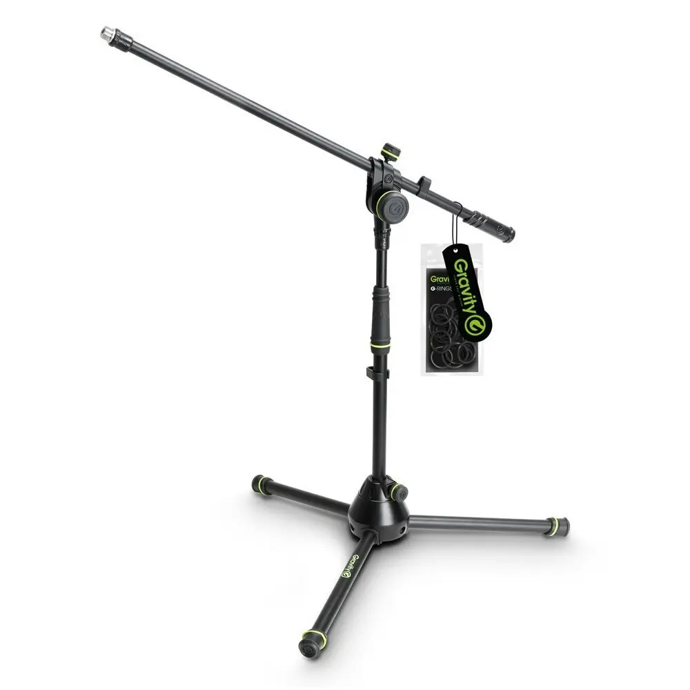 Gravity MS4221B Short 74cm Stand w/ Folding Tripod Base For Microphone Black