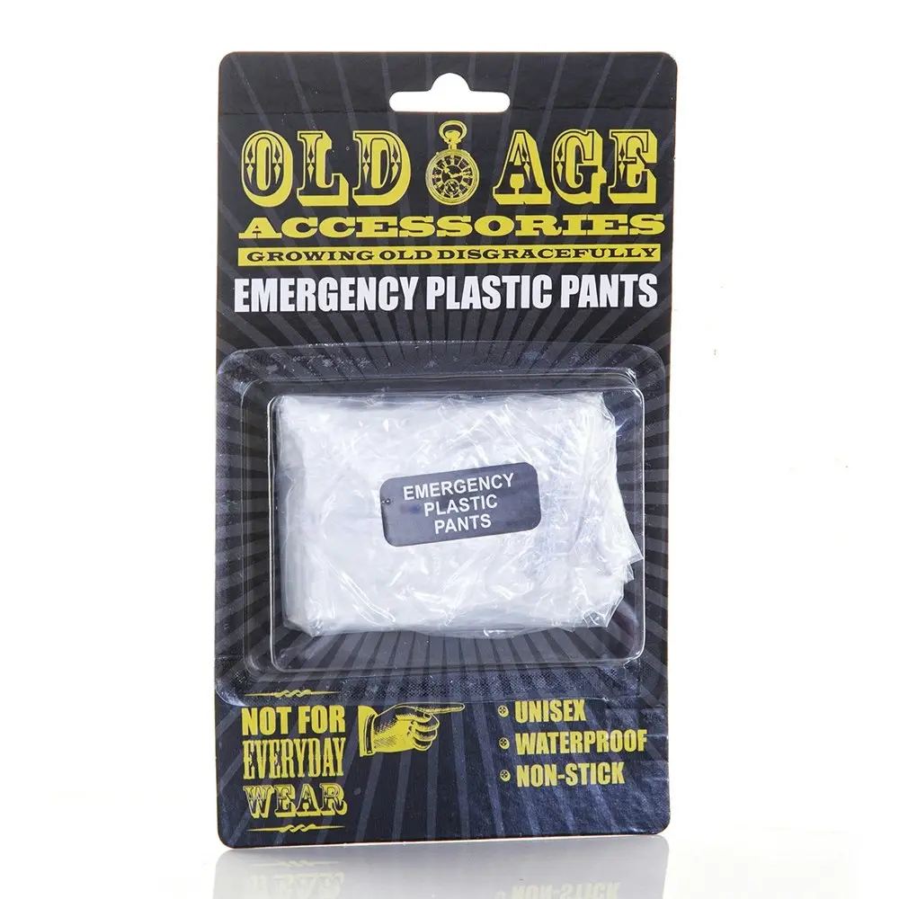 Boxer Gifts Old Age Plastic Emergency Pants/Underpants Adult Funny Gift Clear