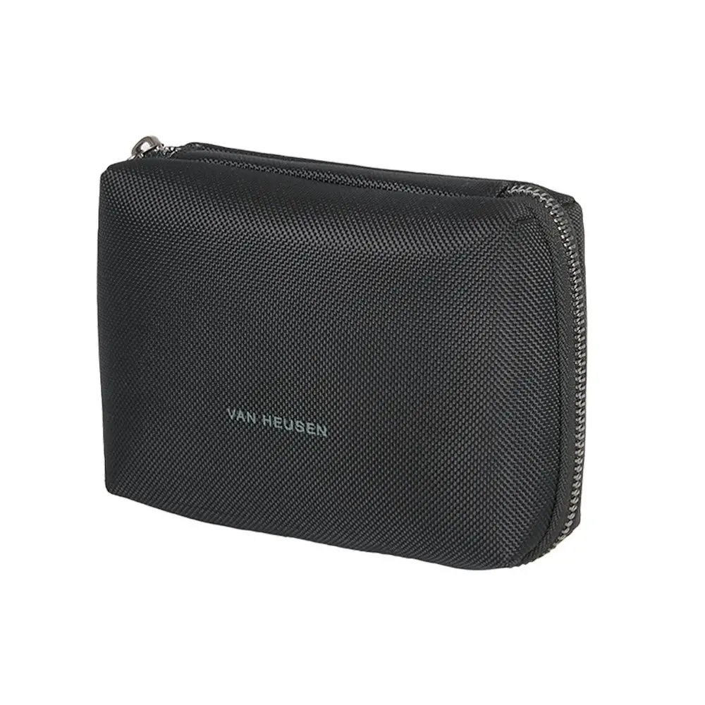 Van Heusen Men's Tech IT Cable Storage Pouch Zip Around Organiser Black Small