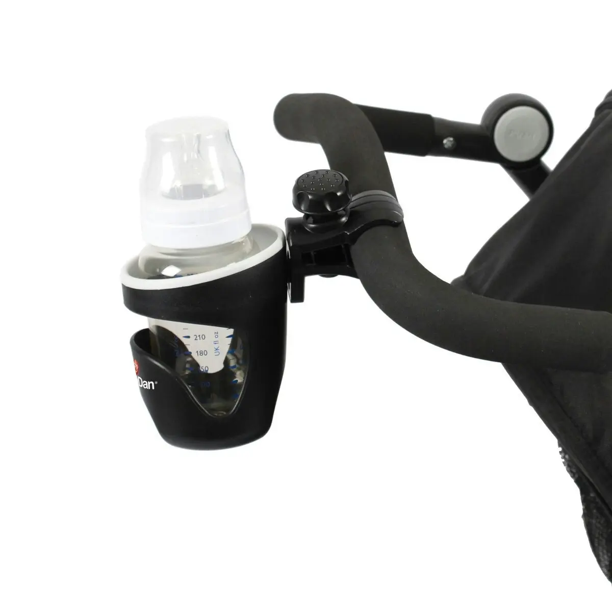 BabyDan Premium Cup/Bottle Holder Rack Storage For Infant/Toddler Stroller Black