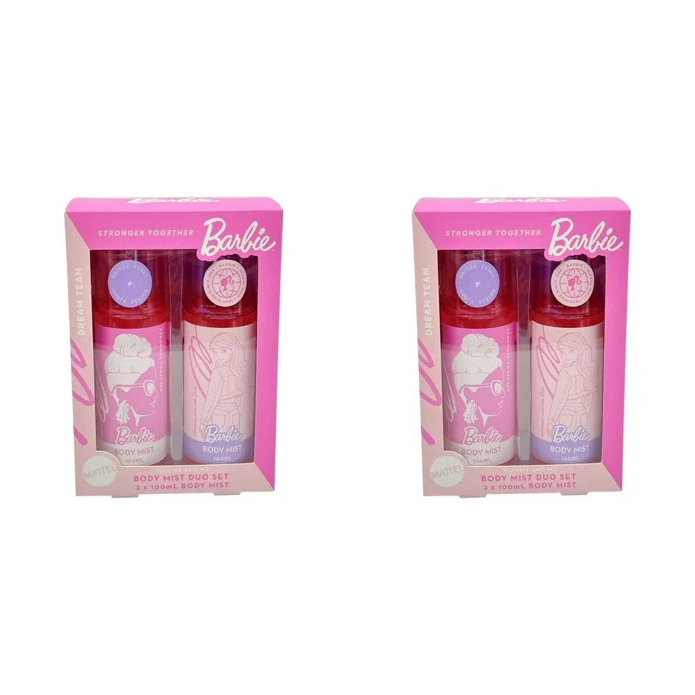 2x 2pc Barbie Mummy & Me Range Childrens Body Mist Perfume Duo Set 100ml 6y+