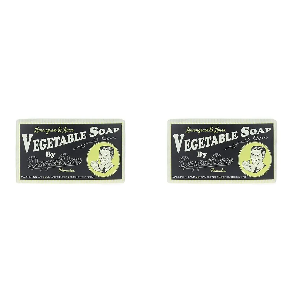 2PK Dapper Dan 200g Vegetable Bar Soap Skin & Body Wash Bath/Shower Citrus Scent