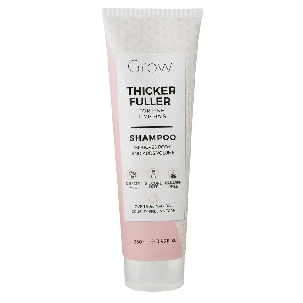 Grow Thicker Fuller 250ml Volume Shampoo Hair/Scalp Care For Fine/Limp Strand