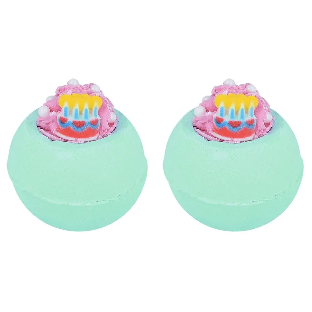 2PK Bomb Cosmetic Happy Bath-day Bomb Blaster Body Fragrance Bathing Tub Fizzy