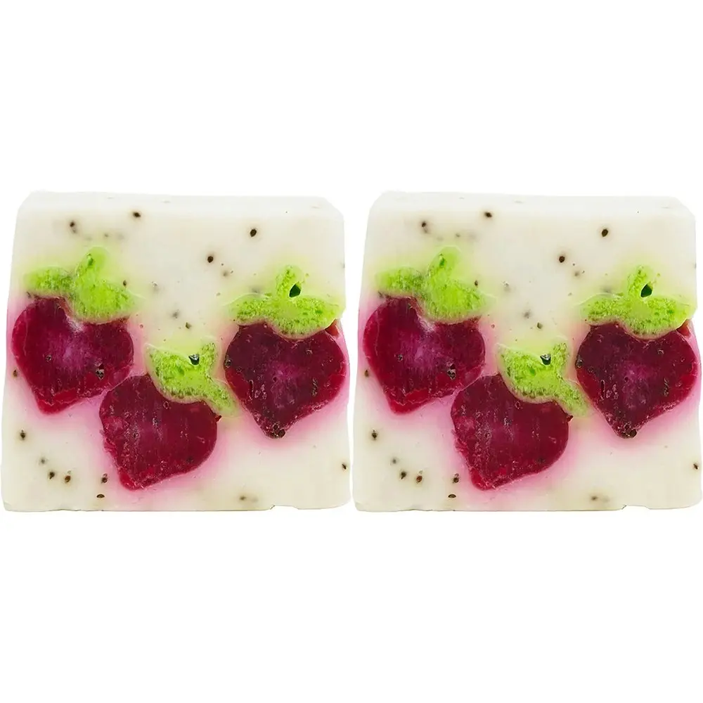 2PK Bomb Cosmetics Berry Bar Scented Bath Soap Slice Shower Skin Body Fragrance