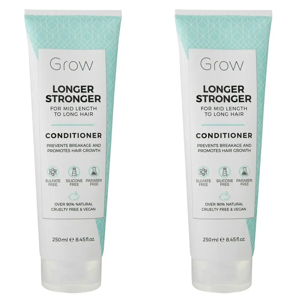 2x Grow Longer Stronger 250ml Conditioner Hair/Scalp Care For Mid to Long Strand