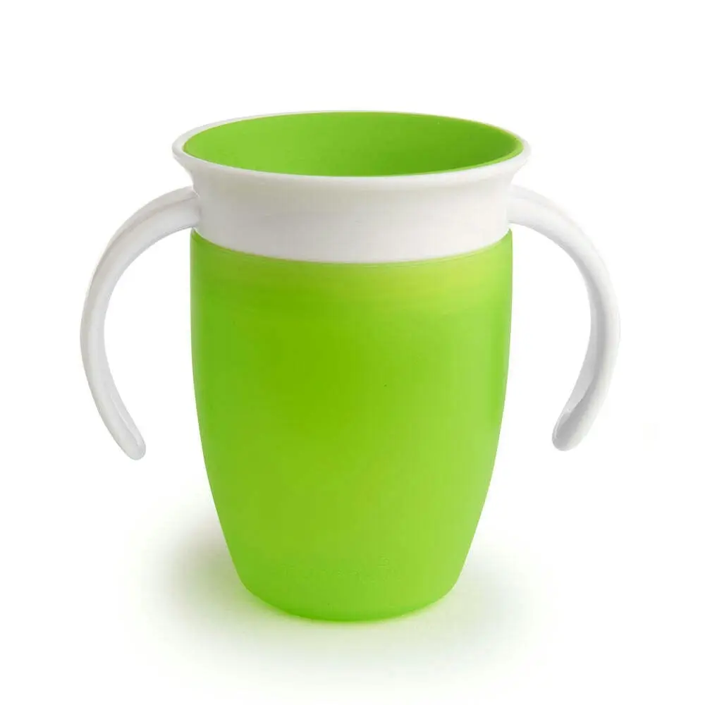 Munchkin 7oz/200ml Miracle 360° Baby/Toddler Anti-Spill Trainer Cup (Green) 6M+