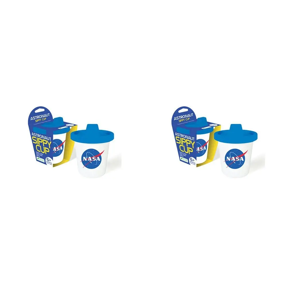 2PK Gamago NASA 207ml Sippy Cup Baby/Toddler Water/Milk Juice Drinkware Mug 6m+