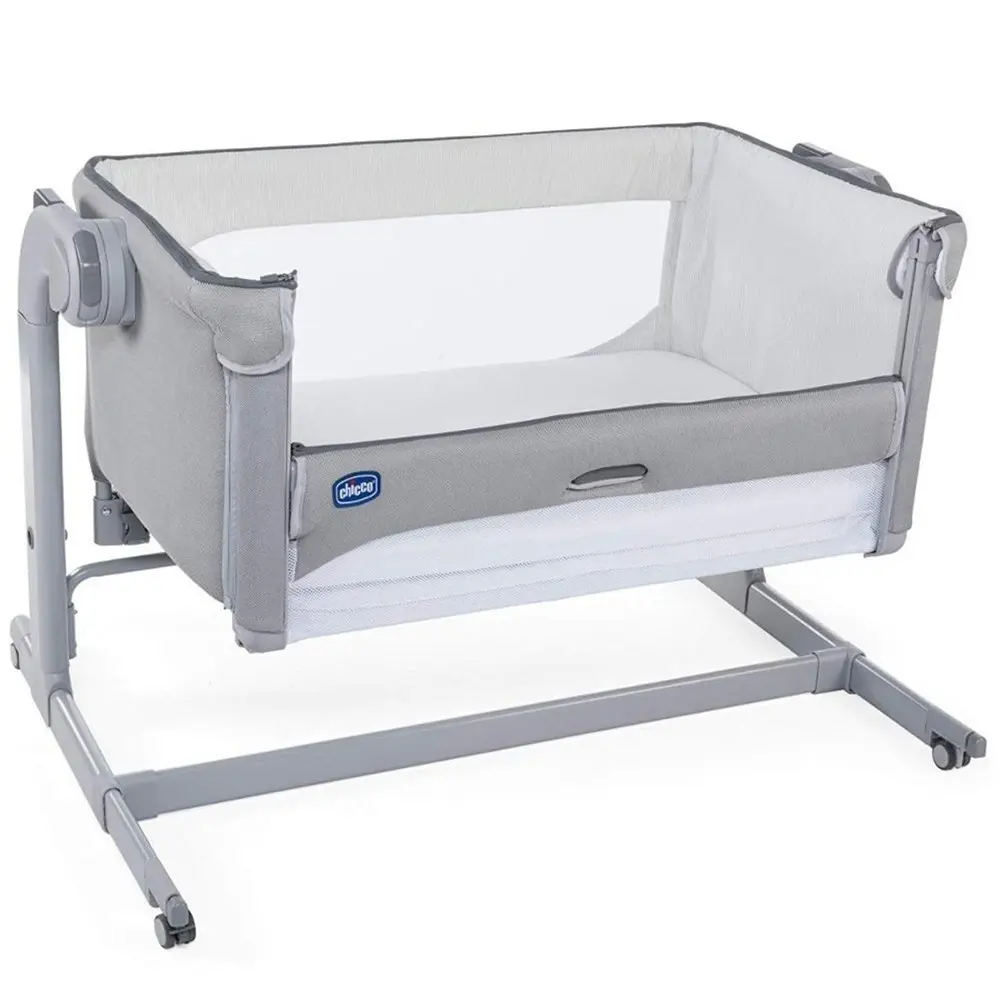 Chicco Juvenile 94cm Next2Me Magic Baby Crib Rocking w/Mattress Sleeper Cool GRY