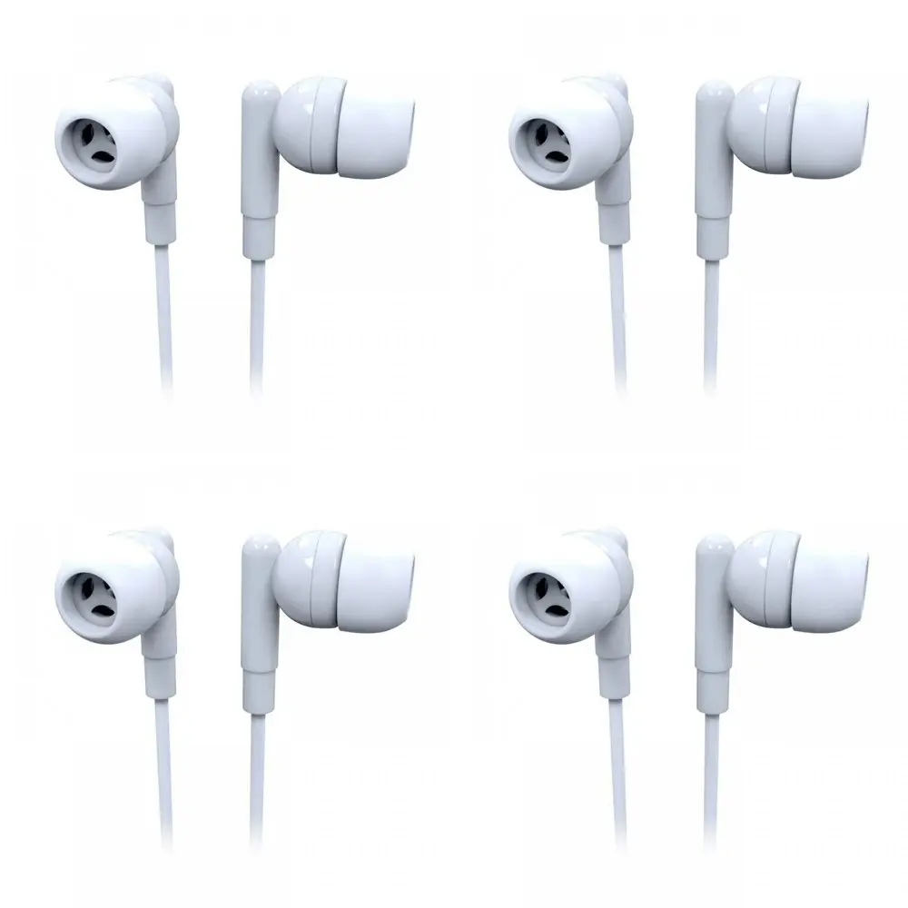 4x Laser Wired In-Ear Earbuds Earphones Headphones w/In-Line Mic 1.2m Elegant WH