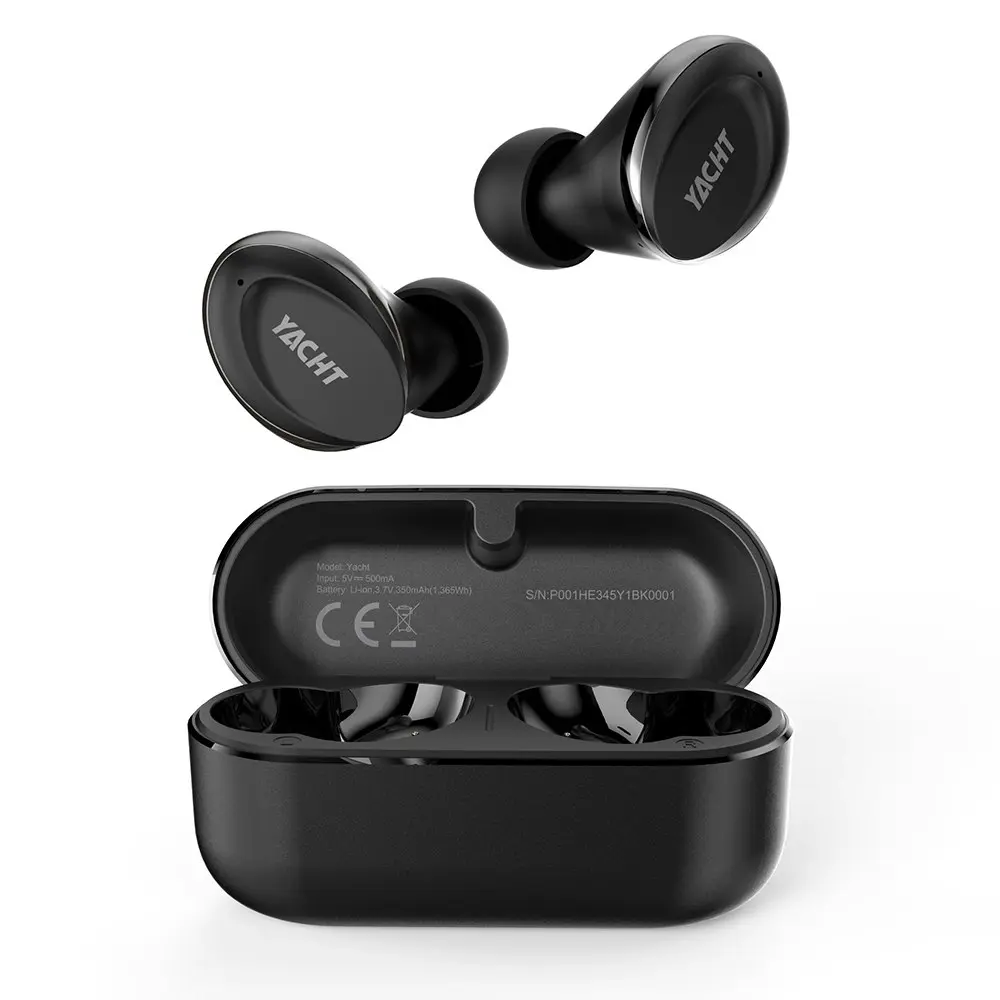 HiFuture Yacht True Wireless Qualcomm Earbuds w/ Noise Cancelling Mic Black