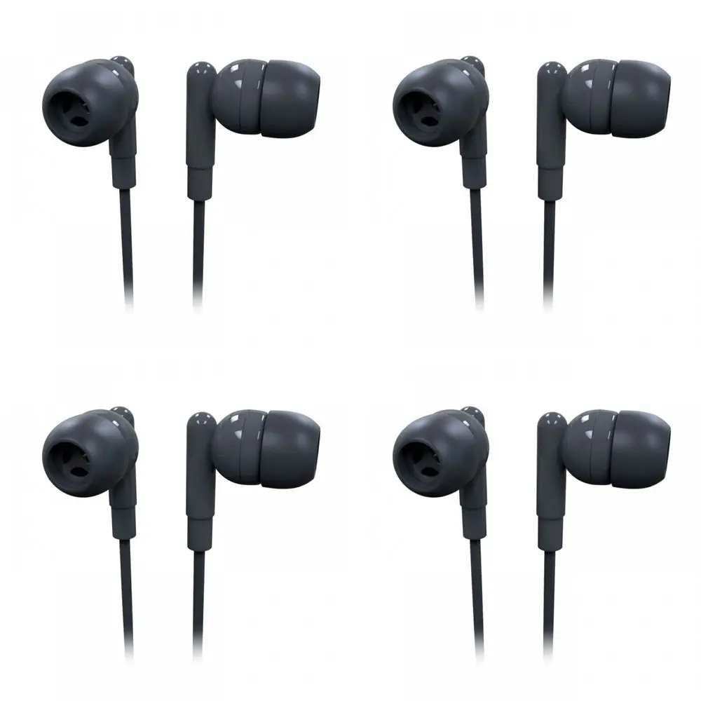 4x Laser Wired 3.5mm Silicone In-Ear Earbud Headphones 1.2m For Phones Tornado