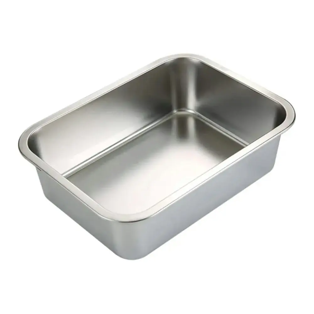 Show Master Open Top Cat/Pet Litter Tray/Box/Pan Stainless Steel 59x39x16cm